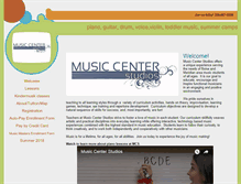 Tablet Screenshot of musiccenterstudios.com